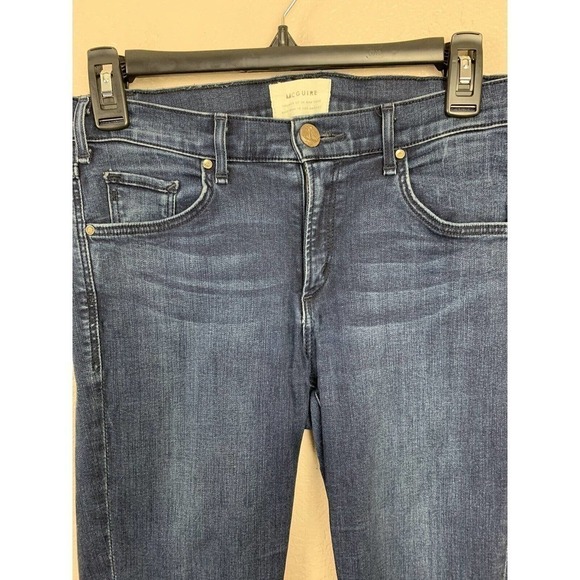 McGuire Ankle Skinny Jeans Size 27 Dark Wash Mid Rise Puckering - Picture 2 of 6